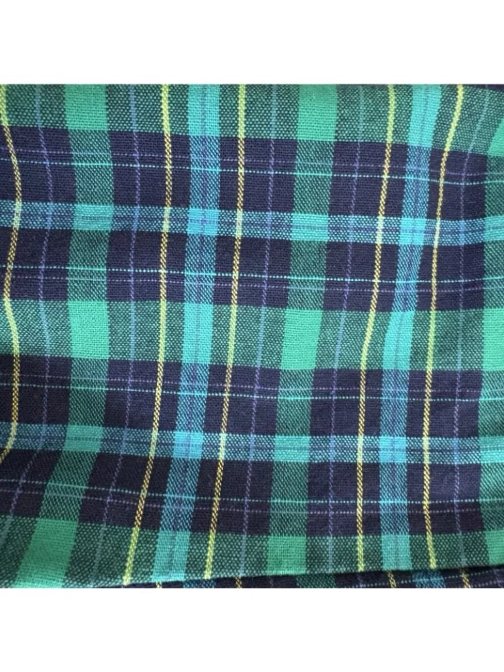 Michael James Green Blue Plaid Train Vintage 90’s Romper
